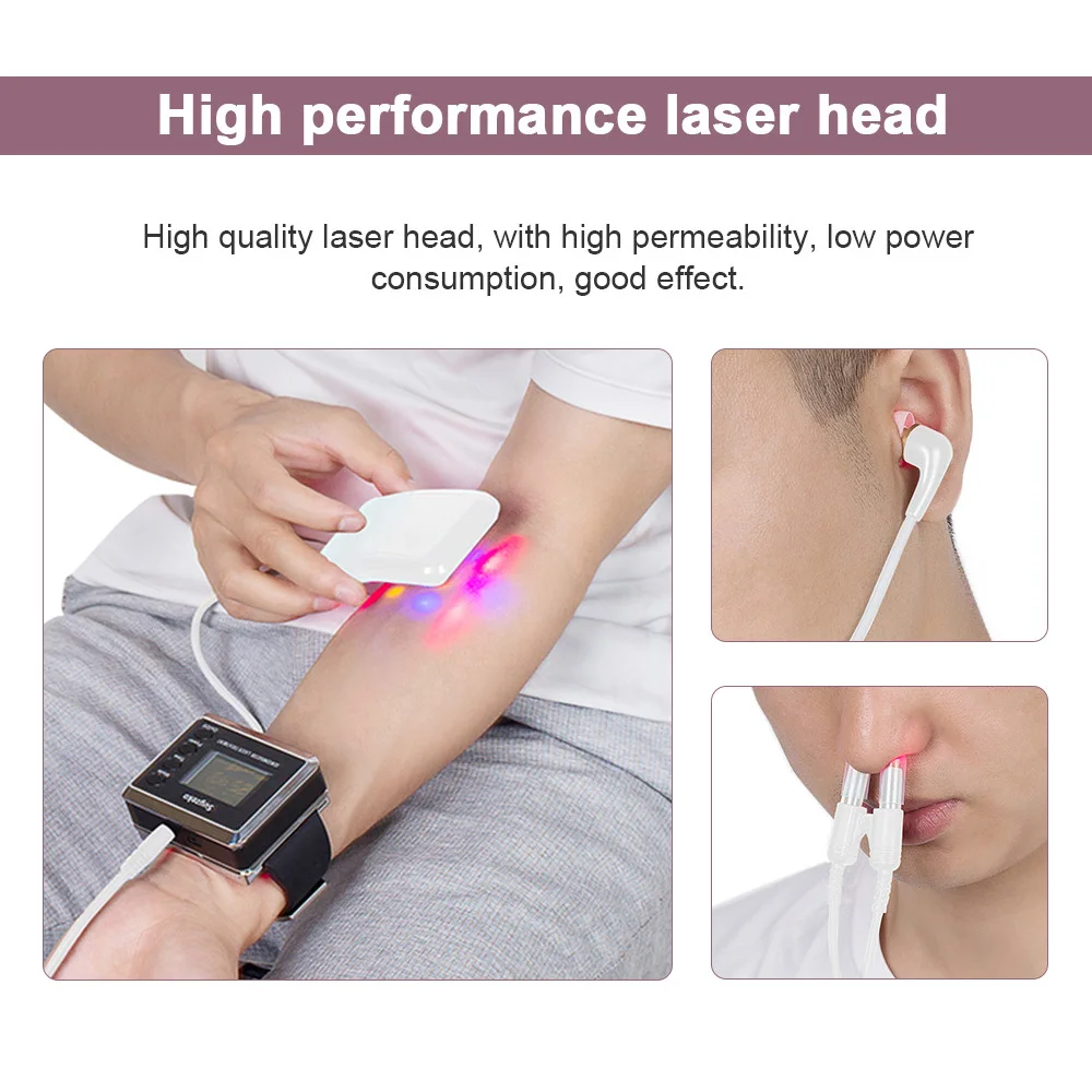 Suyzeko Cold Laser Therapy Watch LLLT Fisioterapia Diabetes Hypertension  Relaxation Treatment Laser Device Pain Relief Home Care - AliExpress