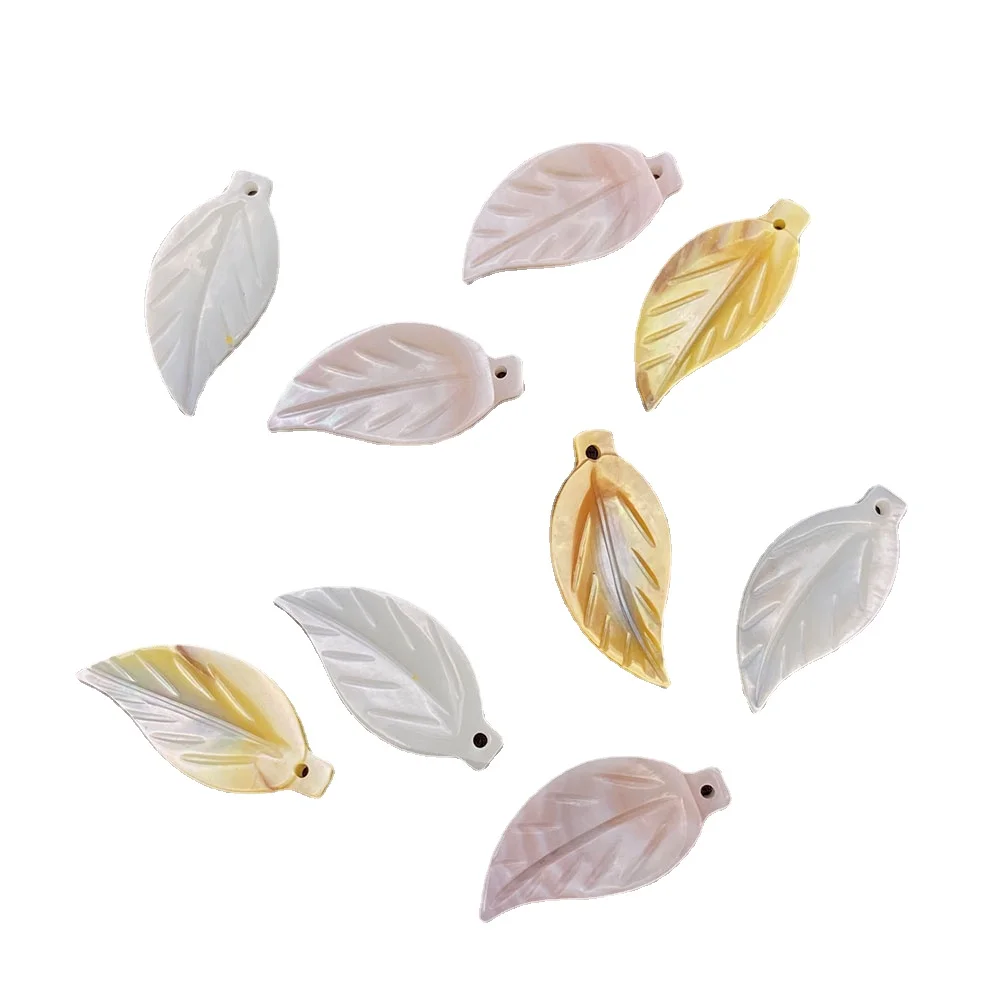 

Natural Seawater Shell Charms Leaf-shaped High-quality Pendant Jewelry Making DIY Necklace Bracelet Earrings
