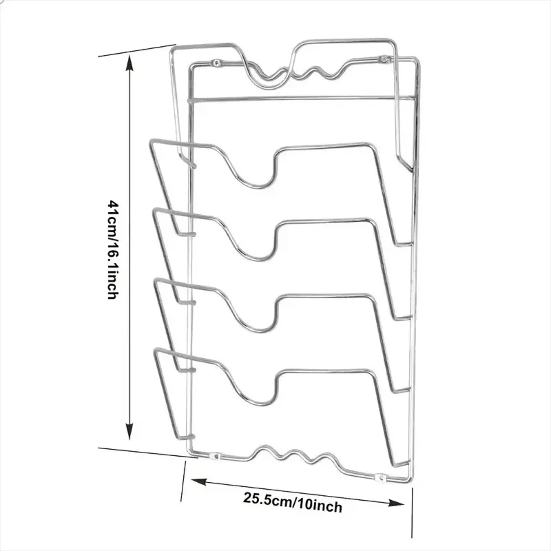 Concise Space-saving Pot Lid Organizer Suitable All Kinds of Pot Lids Cookware Non-slip Design Safe Storage of Kitchen Supplies