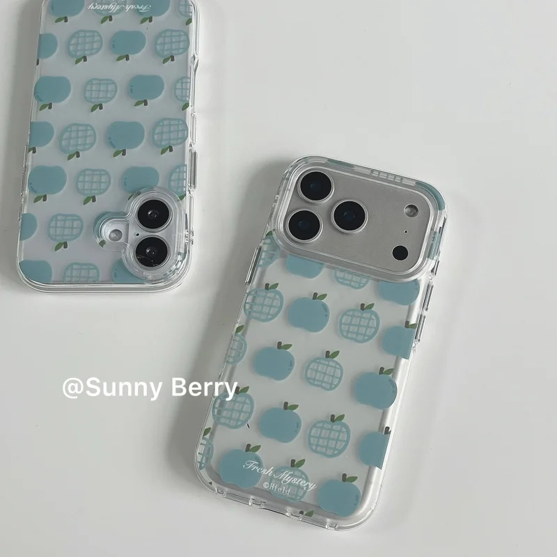Minimalist Korean Design Cute Blue Phone Case Cover