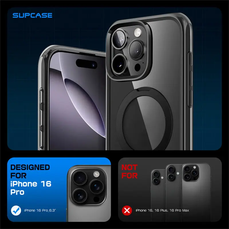 SUPCASE For iPhone 16 Pro Case with Camera Control Capture Button UB Mag Stand Series Slim Protective Magnetic Phone Case 3
