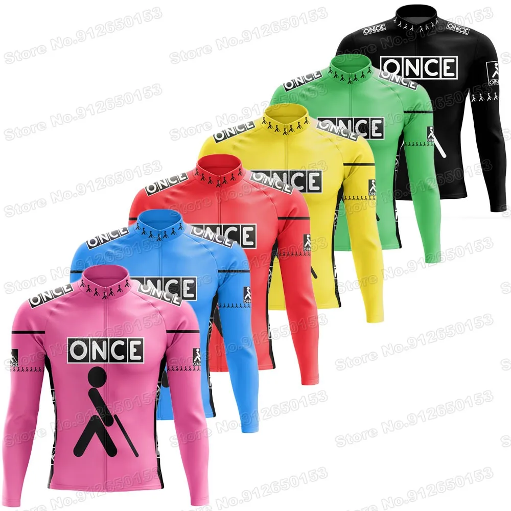 Once チームのサイクリングジャージ,長袖,レトロなレースの衣類,ロード