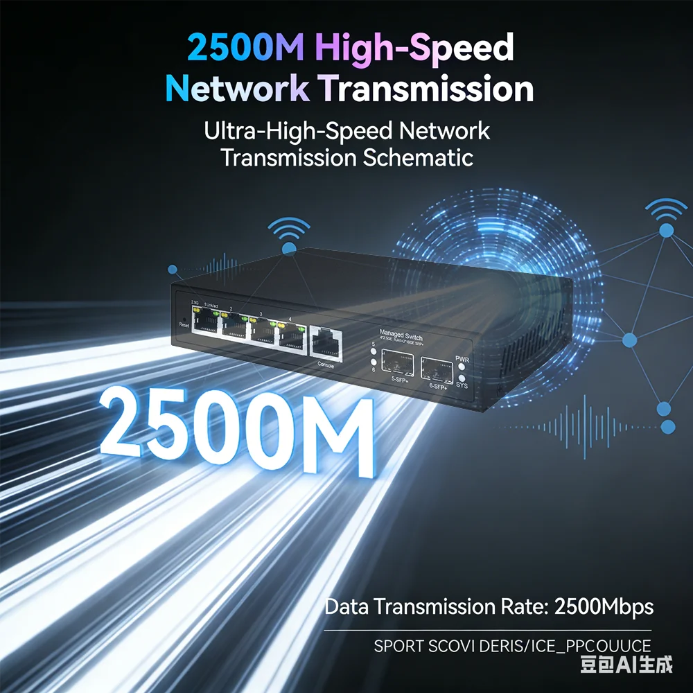 10G 업링크 L2+ 2.5G PoE 관리형 스위치, 4/8/24 포트 2.5G LAN/PoE 옵션, 웹/CLI 관리