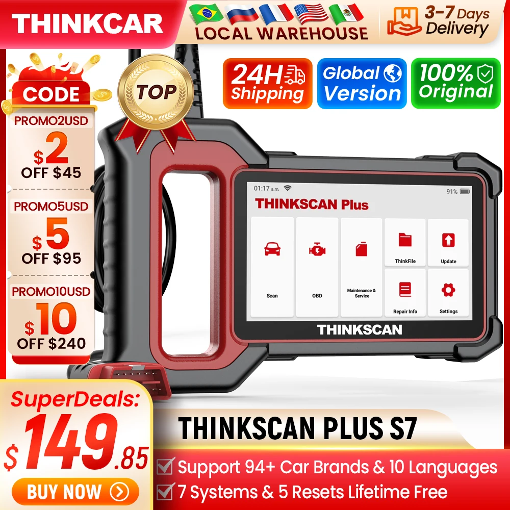 Thinkcar Thinkscan Plus S7 S6 S4 Obd2 Scanner Strumenti Diagnostici Per Auto Scanner Automotivo Strumento Di Diagnosi Automatica Lettore Di Codici 28 