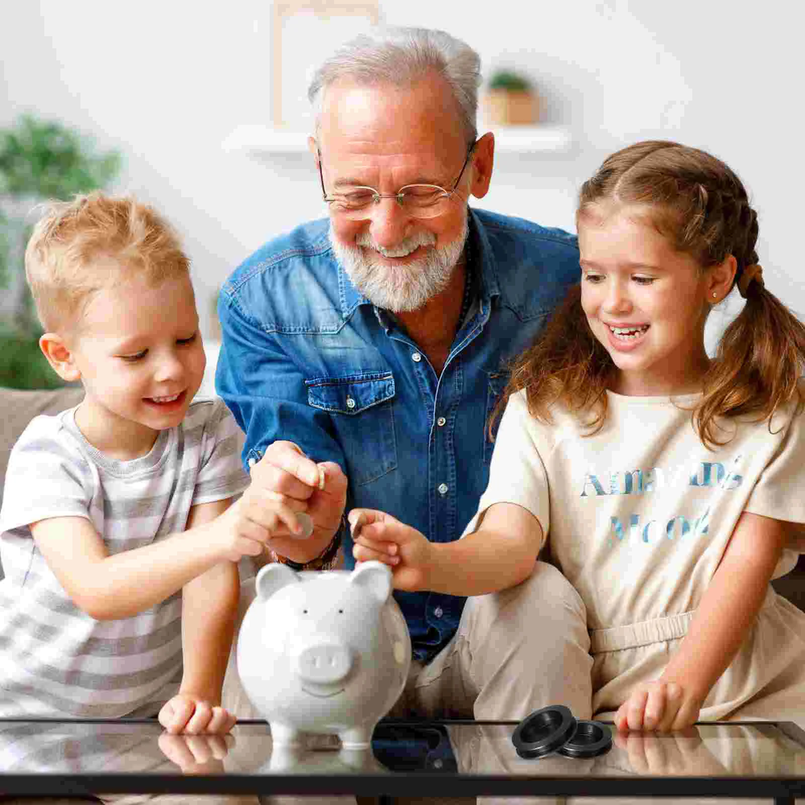 10 Pcs Round Rubber Stopper Piggy Bank Plugs Money Box Covers Caps Reusable Black Storage Container Sealer Home Decor 6