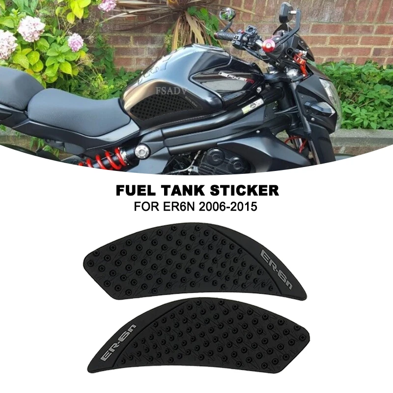 

For Kawasaki ER6N ER-6N ER 6N 2006-2015 2009 2010 2011 2012 2013 2014 Fuel Tank pad Tank Pads Protector Stickers Knee Grip Pad