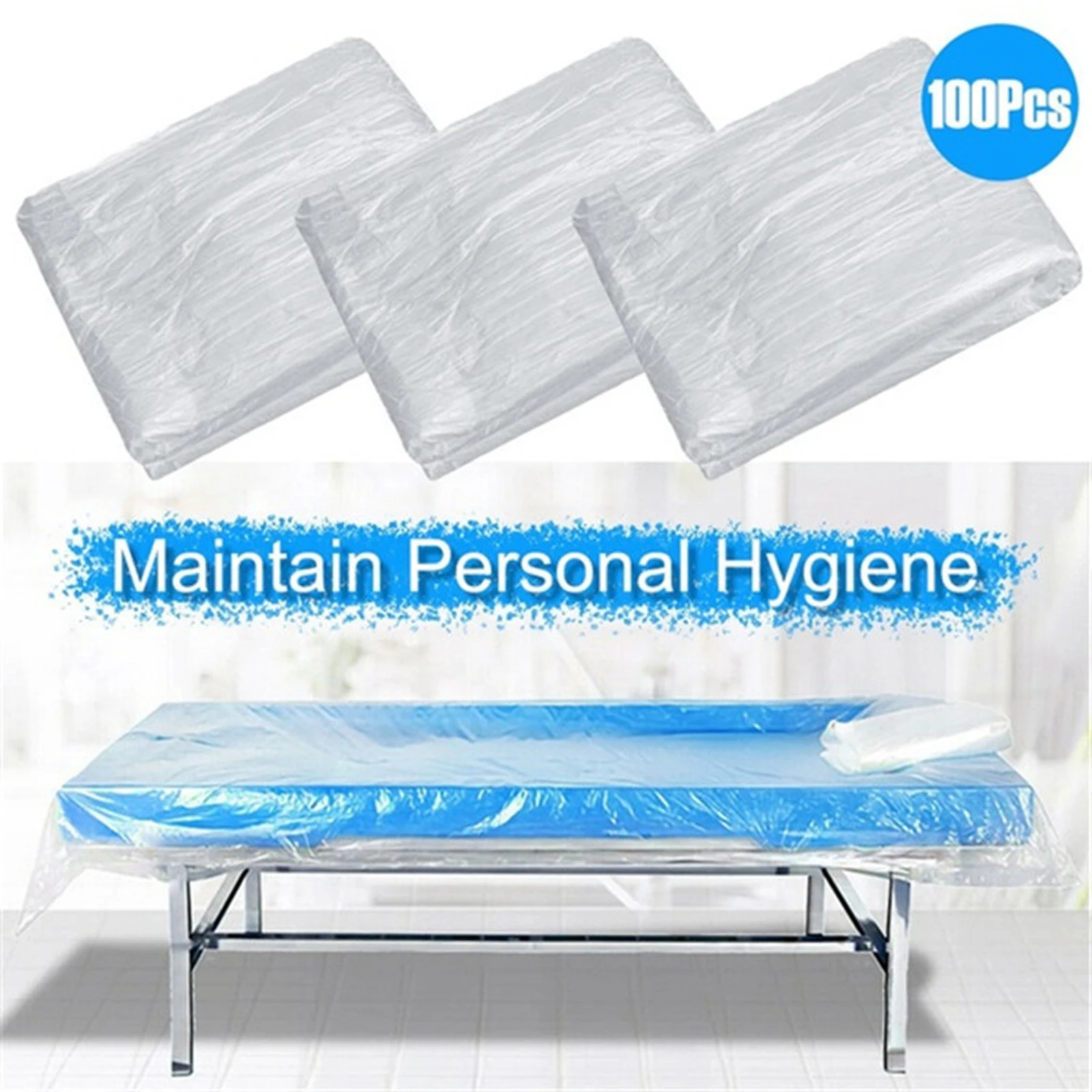100x Disposable Massage Table Sheets Breathable Transparent SPA Bed Covers Protector Waxing for Beauty Salon Hotels Esthetician 2