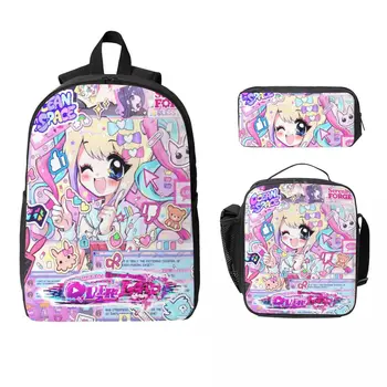 3Pcs Needy Girl Streamer Overload School bags Set for Kids Pen Bags Backpack Sets with Lunch Box For School Students Daypack 1