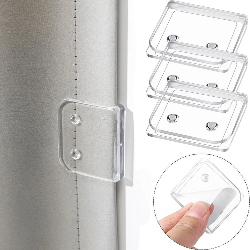 Transparent Shower Curtain Clips Strong Hold Prevents Wind Gusts and Water Splashes Suitable for Various Curtains