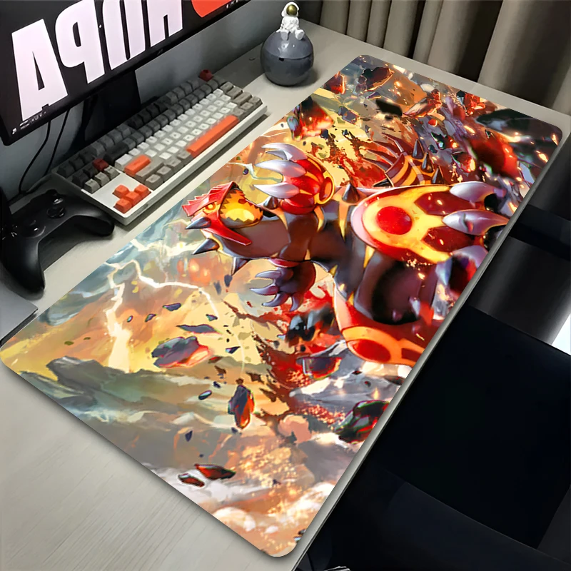 New Mouse Pad Gaming Carpet Anime Keyboard Pads Rug PC Groudon Mousepad P-pokemonS Laptop Extended Desktop Mat for Best Gift