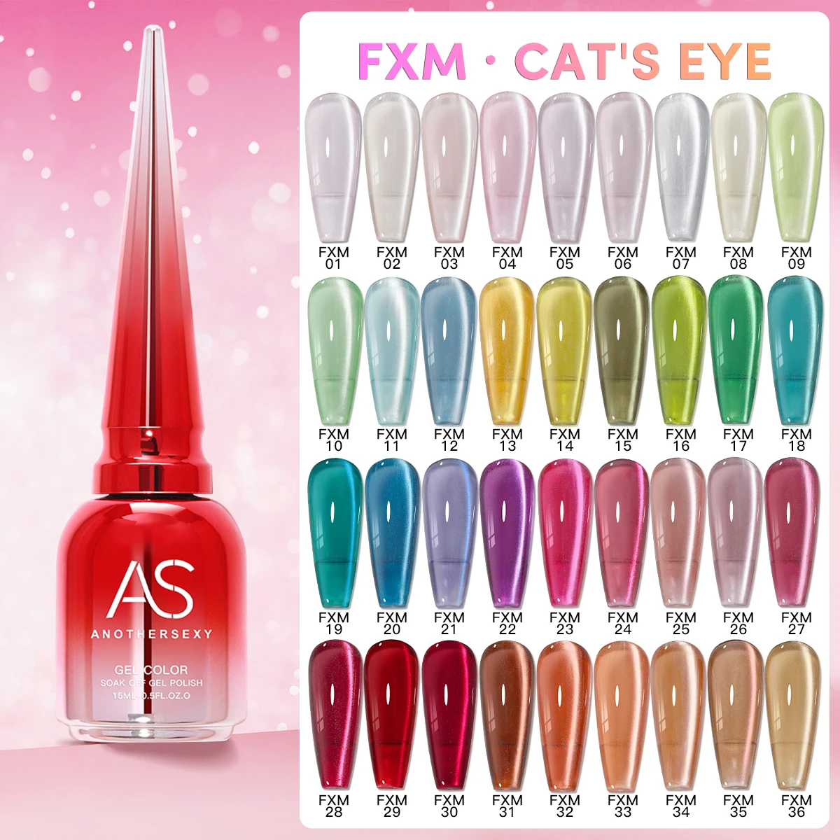 36 Colors Cat Eye Magnetic Gel Nail Polish 15ml Full Coverage Semi Permanent Nail Manicure Varnish Gel