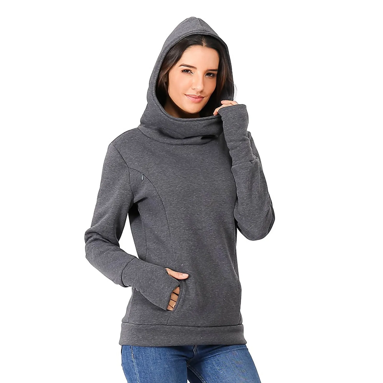 Baggy Maternity Pants Sweatshirts Sleeves Hoodie Maternity Hooded Breastfeeding Long Women's blouse Mouse Shirt Youth
