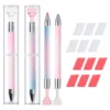 7pcs/Set Nail Art Rhinestone Bead Wax Dotting Pen Otating Glue Point  Reusable Wax Refillable Embroidery Manicure Dotting Tool 2