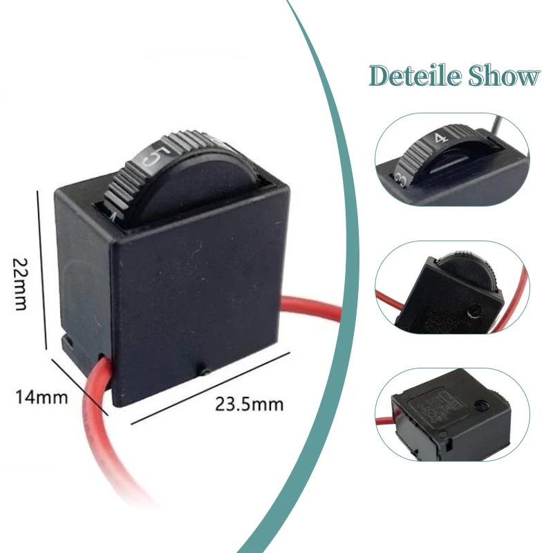 1 ชิ้น AC220V 6 ความเร็ว Controller สําหรับเครื่องบดไฟฟ้า DR2-6/1FE 12A 250 โวลต์ไฟฟ้าเครื่องบดมุมเครื่องมือ 1