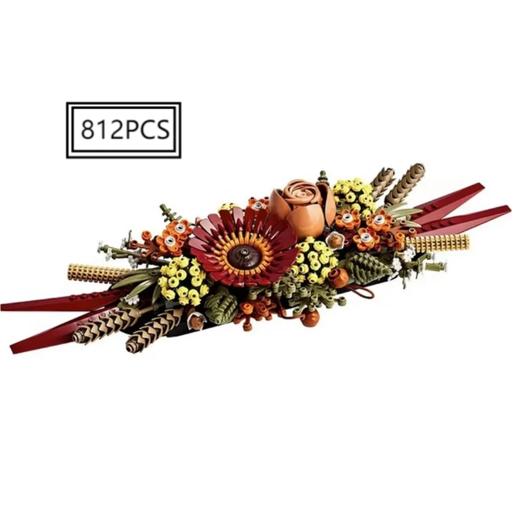 

Креативный Романтический букет диких цветов 10314, домашний стол, растение, строительные блоки, украшение, сборка 10280, игрушка, подарок для детей