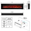 Dreamflame High Quality 72R In Media Electric Fireplace Heater 13 LED Colors 1500W Power Recessed And Wall Mounted Modern Style 3