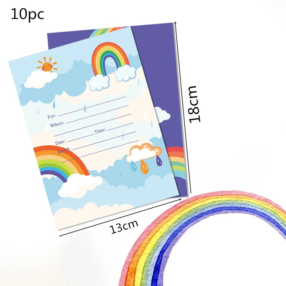 Invitation Fête Arc En Ciel - France