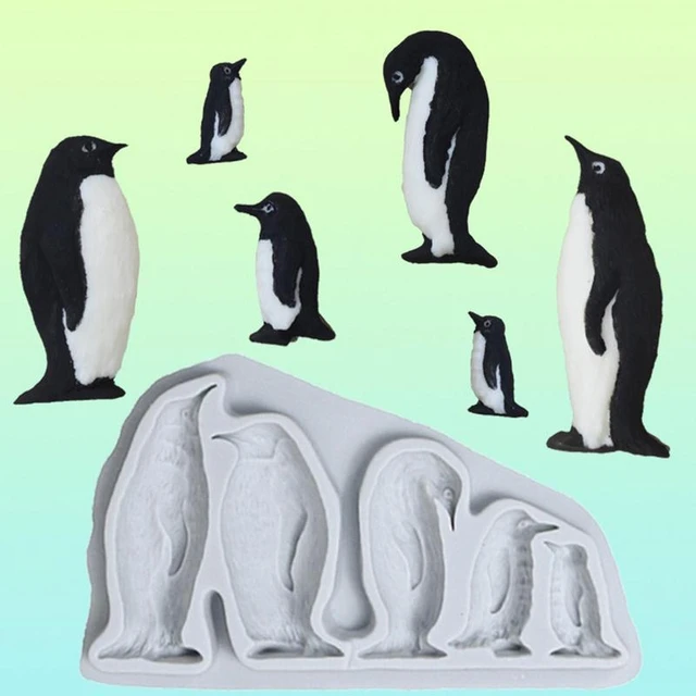 1pc Penguin Shaped Silicone Ice Cube Tray