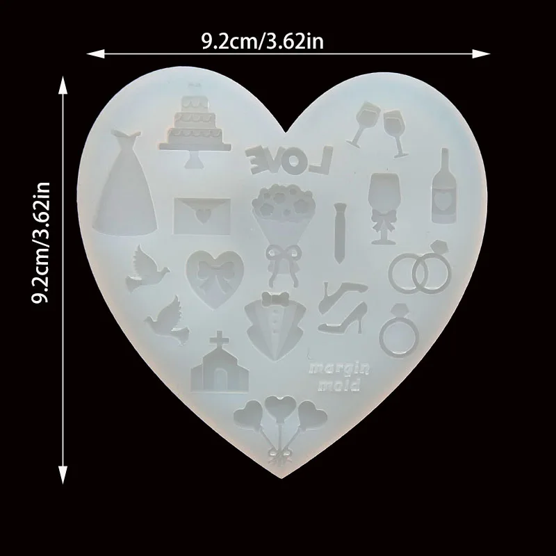 DIY 케이크 드레스 액세서리 모양의 실리콘 에폭시 수지 금형 수지 금형 쥬얼리 금형