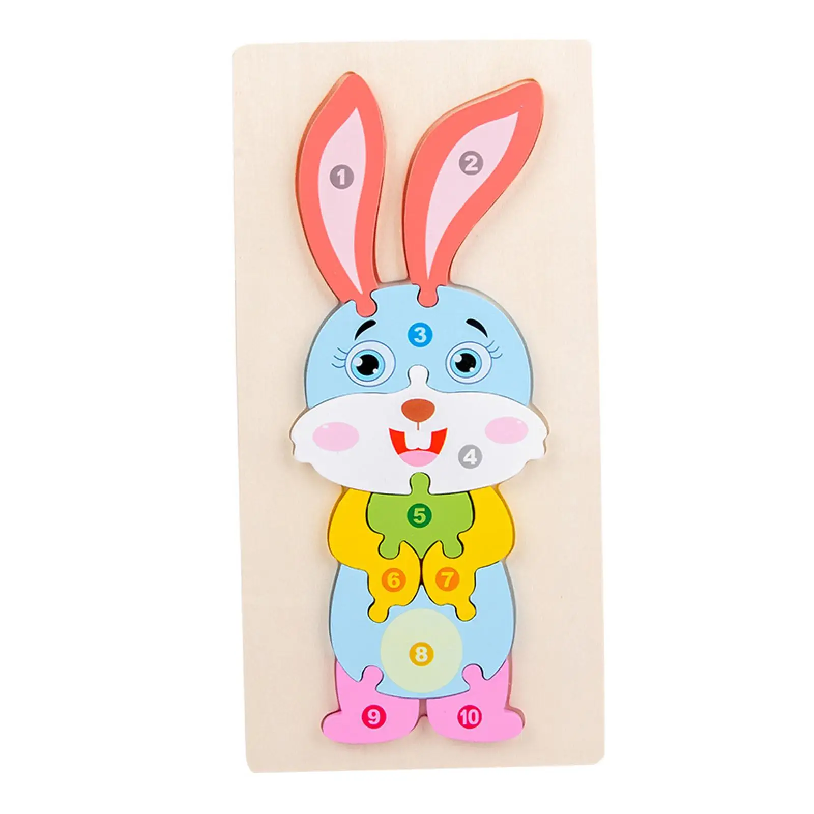 

Easter Rabbit Puzzle Early Educational Eco Friendly Animal Puzzle Board for Baby Easter Gift Boys Girls Preschool Party Favors