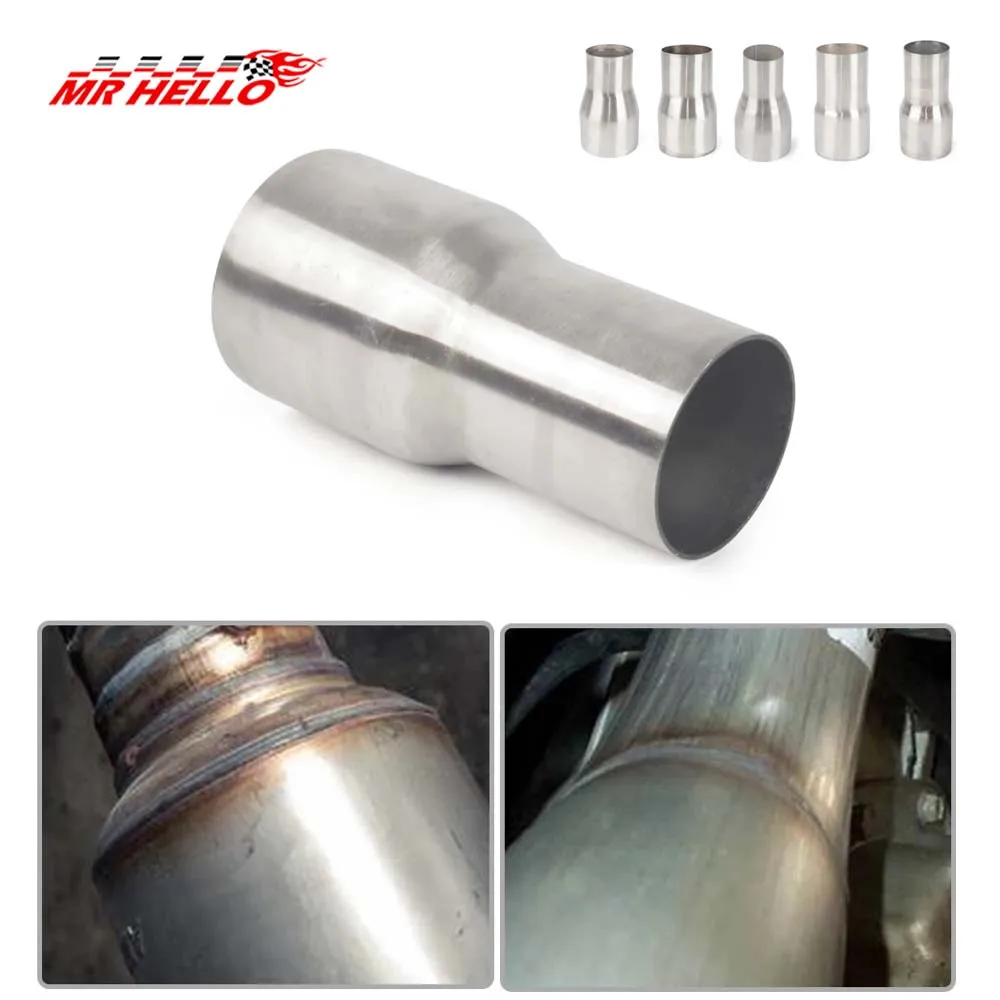 51mm 63mm 57mm 76mm Universal Stainless Steel Car Exhaust Reducer Connector Pipe Tube Adapter Intake Pipe Connection Joint exhaust pipe pipe fitting round pipe fitting stainless steel pipe