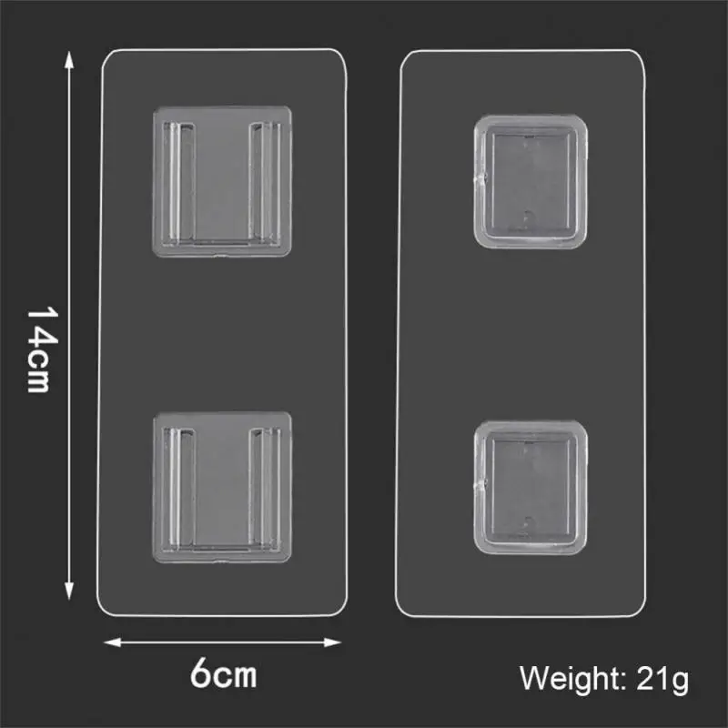 1pcs Double-Sided Hooks Strong Adhesive Transparent Traceless Wall Hook For Kitchen Bedroom Storage Holder Plug Socket Hanger