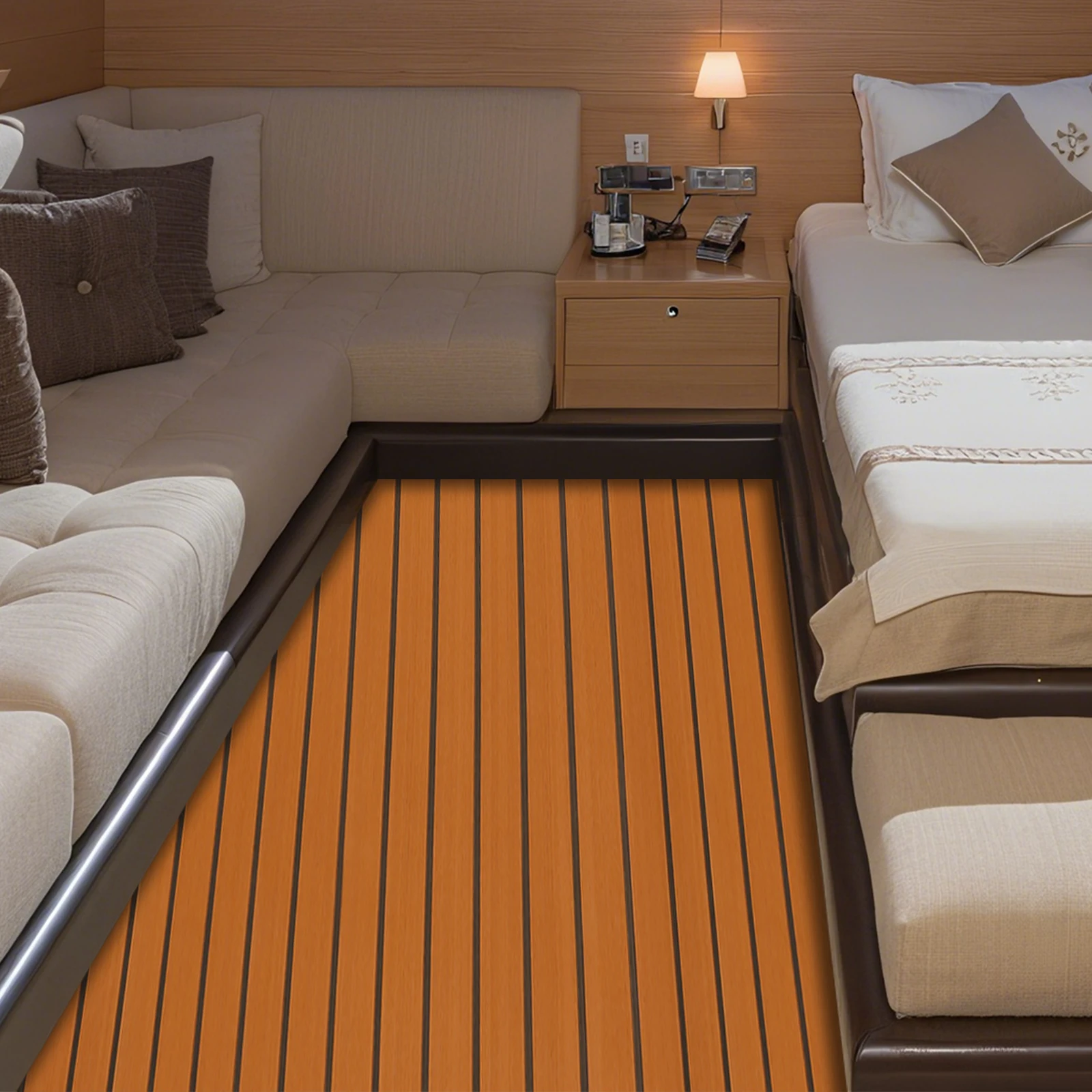 Selbstklebende Kunstteak-Bootsdeckbeläge EVA-Schaum Boot Yacht Bodenbelag Matte Deckteppich – Detail 9