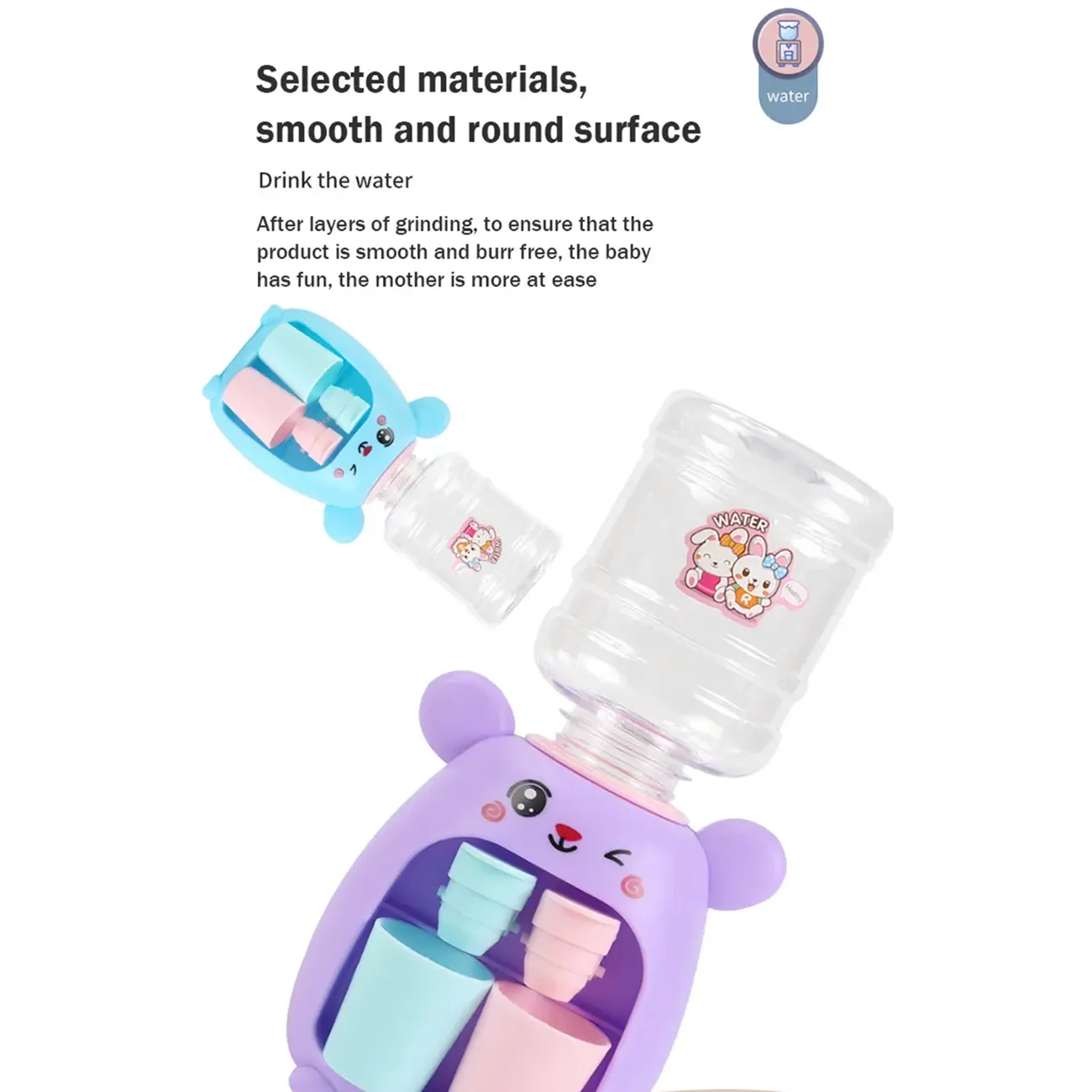 1pc Mini Kitchen Simulation Toy Children Children Role Play Miniature Rabbit Water Dispenser Play House Toys Children'S Gifts 2