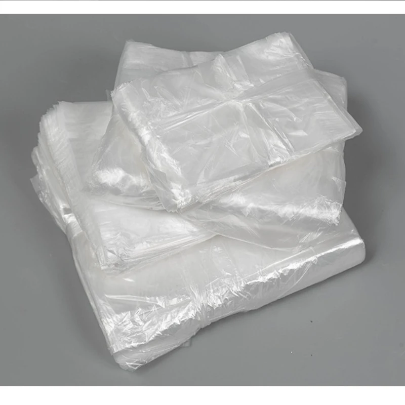 1000pcs Transparent Inner Plastic Bags Food Packag PE Low-pressure Flat Pocket Dust Moisture-proof Thin Storage Bag Flat Pocket 5