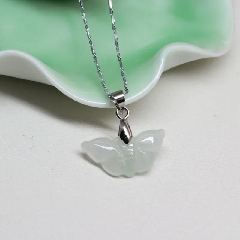 

Подвеска в виде бабочки из натурального изумруда по индивидуальному заказу, цепочка для телефона «сделай сам», кольцо для ключей, ювелирные изделия, модные аксессуары, Женский амулет ручной работы