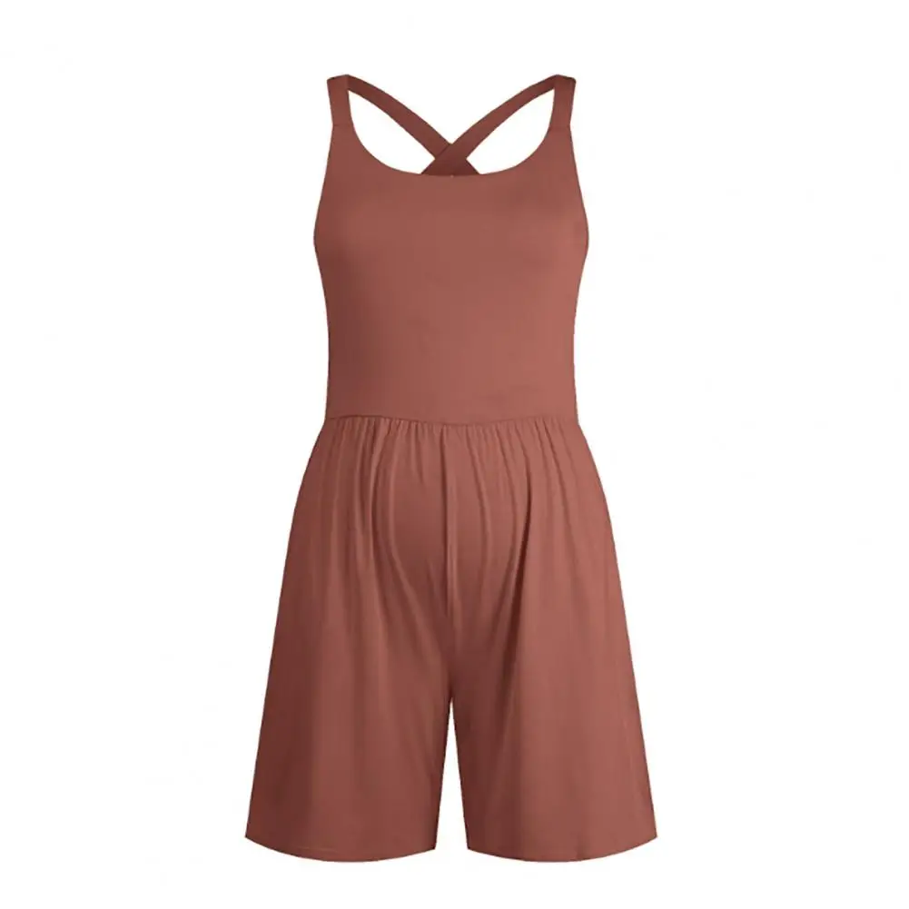 

Backless Romper Stylish Halter Neck Romper for Women Solid Back Design Casual Daily Sports Yoga Short Jumpsuit Yoga Romper
