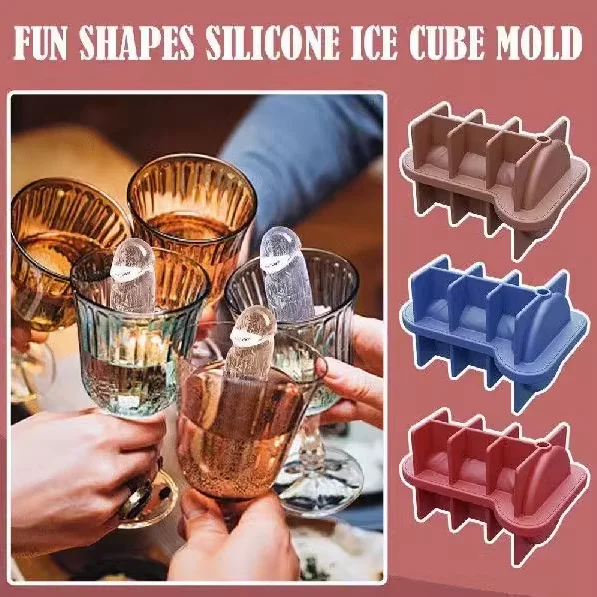 Silicone Ice Cube Mold Funny Man Genital Shaped Ice Cube For Whiskey  Cocktail US