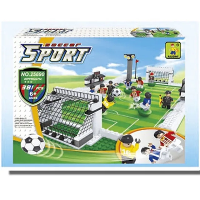 Boy's Toy Football Field Inserting Building Blocks, Boy Sports Series, Children's Small Particle Puzzle Assembling Toys 1