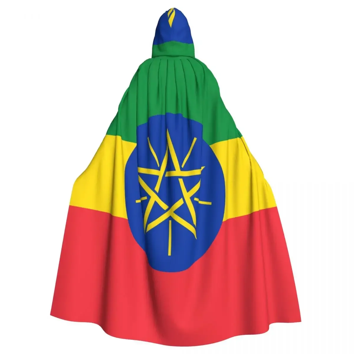 

Hooded Cloak Polyester Unisex Witch Cape Costume AccessoryEthiopia Flag