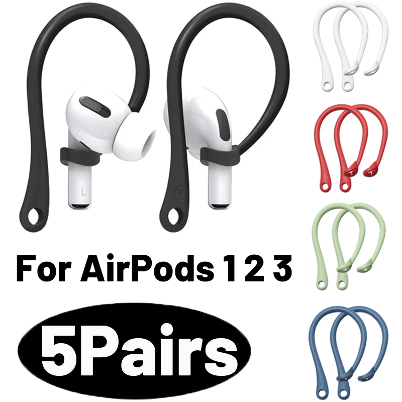 5 Paires Embouts En Silicone Compatibles Pour Les AirPods 1&2