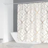 200x180cm Bathroom Waterproof Shower Curtain Simple Geometric Pattern Printing Polyester Home Decoration Curtain With 12 Hooks 1