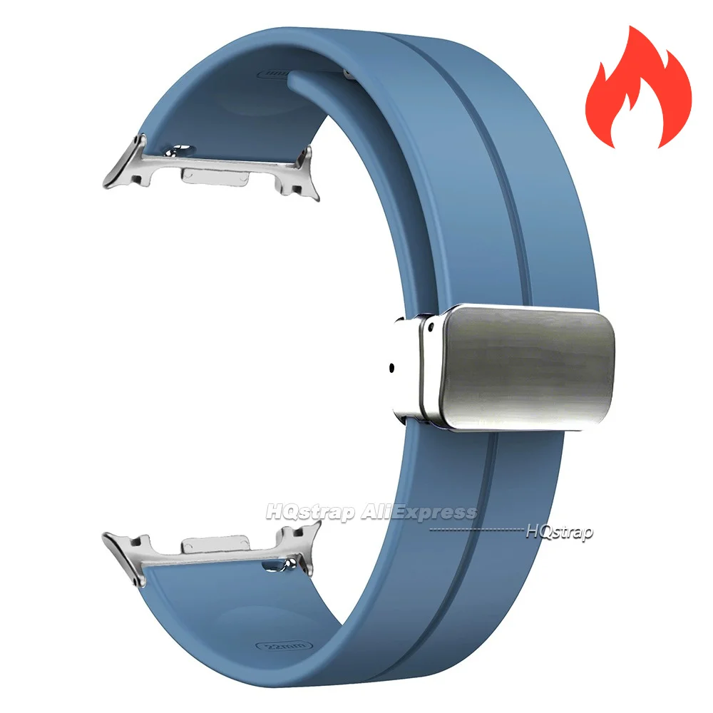 Magnetic Silicone Watch Strap with Secure Buckle - Versatile & Stylish Band