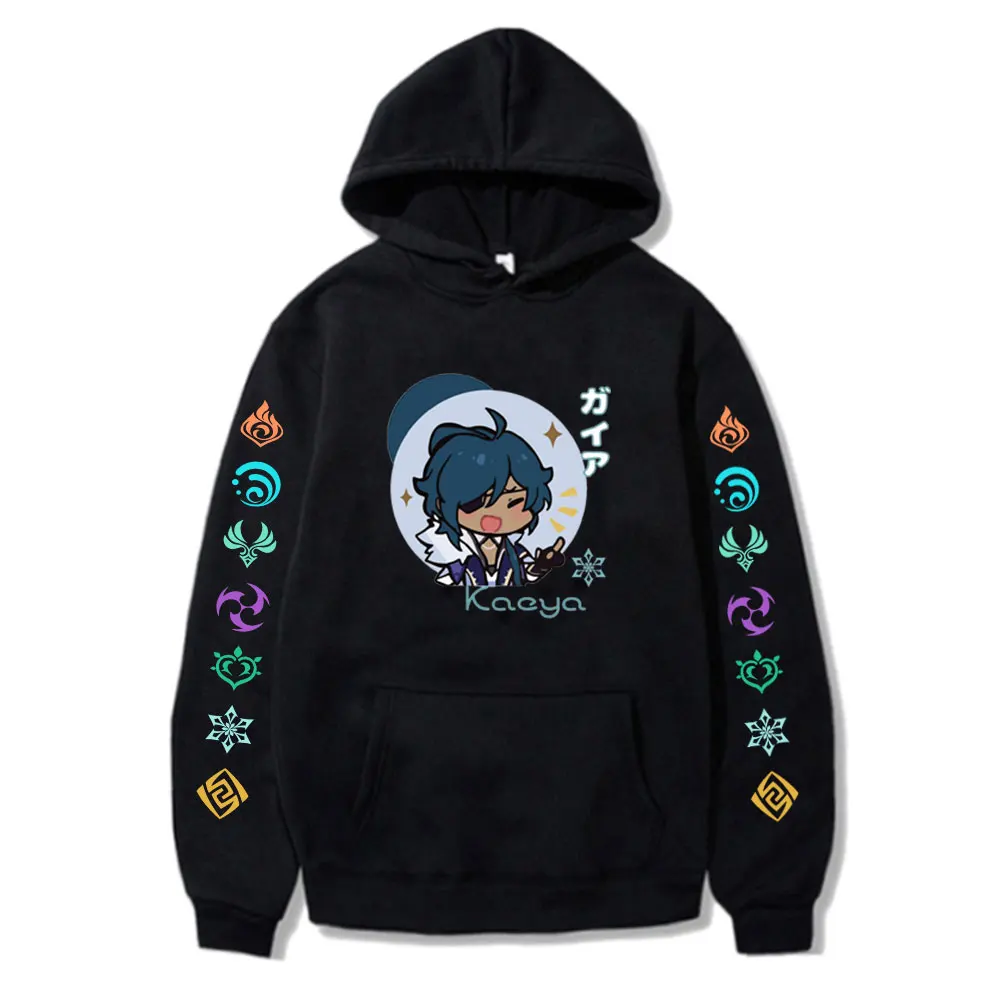

Genshin Impact Print Hoodies Kaeya Graphic Casual Unisex Sweatshirt Cartoon Pattern Fashion Men/Women Hoody Streetwear Pullover