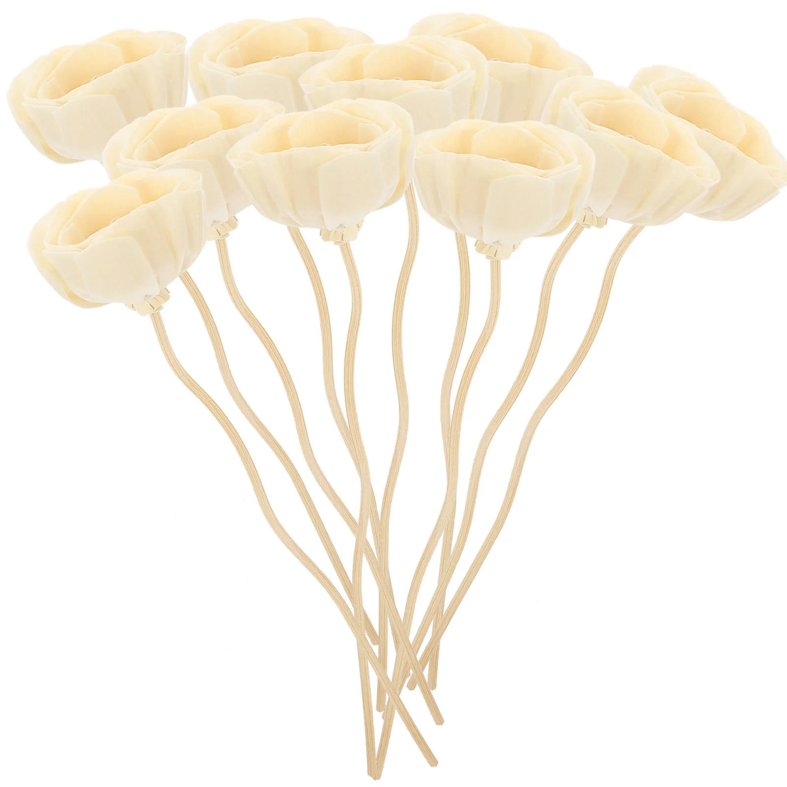 10 Pcs Aromatherapy Rattan Diffusers Dried Flower Sticks Reeds Essential Oil Bottle Replacements Wooden
