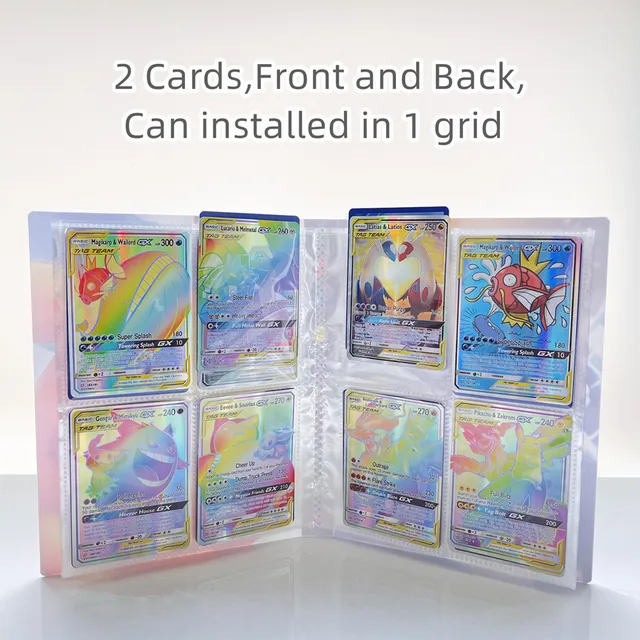 Pokemon Cards Anime 240Pcs Holo Album Book Card File Pikachu Charizard Folder Binder GX Vmax Toys Game Cards Pack Holder Booklet 3