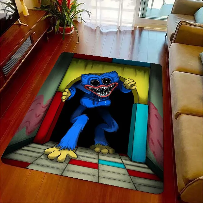 H-Huggy Wuggy Horror Game Character Area Tappeti Per Soggiorno Camera Da Letto Decorazione Tappeto Bambini Tappetini Per Sala Giochi Tappeti Antiscivo