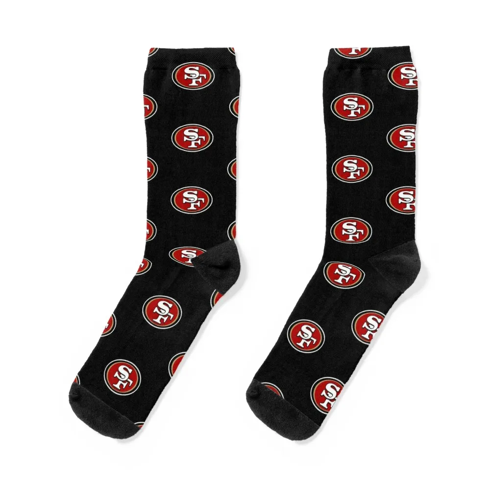 

SF circle 49ers logo Socks Rugby valentine gift ideas crazy Socks Ladies Men's