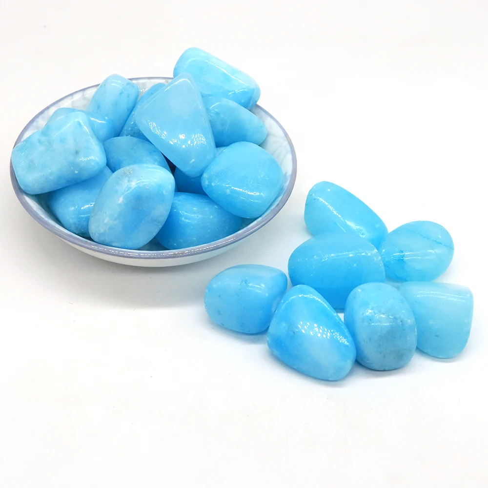

Nature Blue Aragonite Gravel Specimen Size Irregular Tumbled Stone Reiki Healing Crystal Quartz Mineral Aquarium Home Decoration