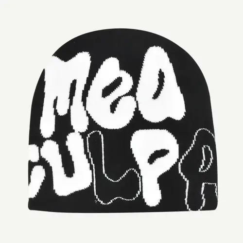 Mea Culpa Knitting Beanies Hat For Women Men Couple Y2K What's In Fashion Bonnet Kpop Wool Skullies Hoods Lady Caps Gorro шапка - Image 15