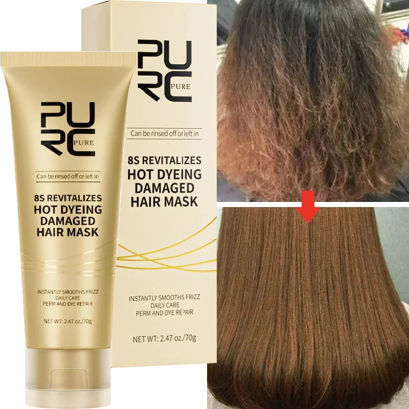

Magical Hair Mask 5 Seconds Repair Damage Frizzy Soft Smooth Shiny Hair Deep Moisturizing Keratin Hair Treatment Scalp Care 70g
