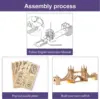 3D Puzzle Wooden Craft Kits with LED Light DIY Tower Bridge Big Ben Construction Model Kit to Build for Adults Brain Teaser Puzz 6