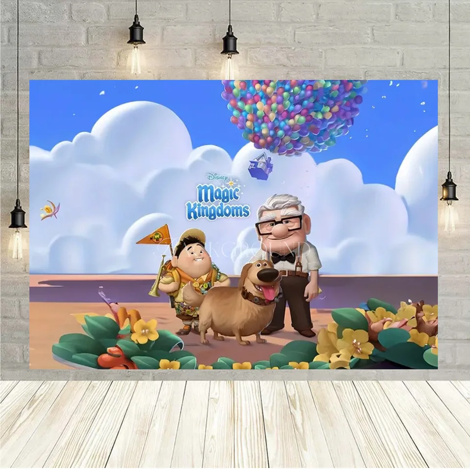 Disney Pixar Movie UP Backdrop Kids Birthday Party Banner UP Cake Table  Decor Baby Shower Party supplies Photo props. - AliExpress, image size:960x960