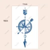 1pc semi-permanent long lasting Waterproof Temporary Tattoo sticker Compass arrow dragon flash tatto fake tatoo for men women 6