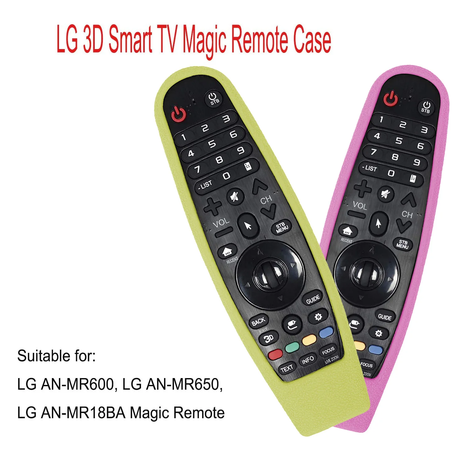 3D Stand Case for LG Smart TV AN-MR600 AN-MR650 MR19BA Remote Control Silicone Magic Cover Shockproof Washable Holder