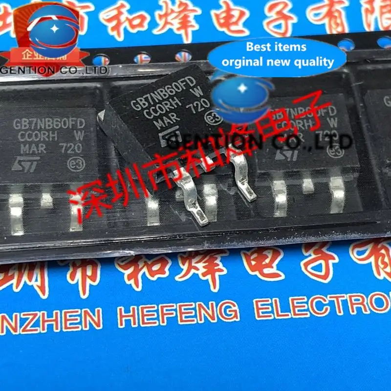 

10 шт. STGB7NB60FD GB7NB60FD TO-263 600V 7A в наличии 100% новый и оригинальный